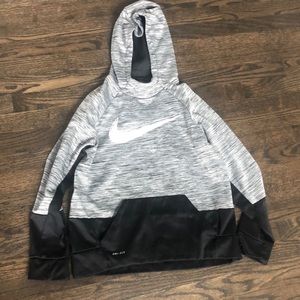 Nike hoodie boys size L- black and grey